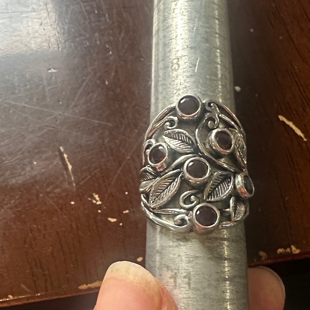 925 Garnet Ring - image 2